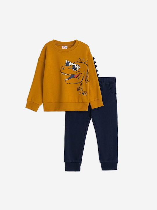 Funky Kids Sweatpants Set Mustard