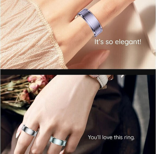 Techsuit R3 Smart Ring 19.8mm με Παλμογράφο Cyan