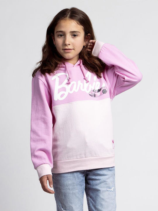 Kinder-Sweatshirt mit Kapuze Pink