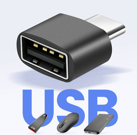 Avizar Charger Adapter USB-C USB-C Male to USB 2.0 Female Speed 480 Mbps Black