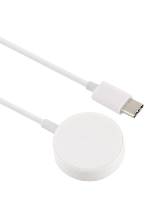 Ladegerät Apple Watch Serie Ultra 8 7 6 5 4 3 2 Kabellos 30cm Weiß