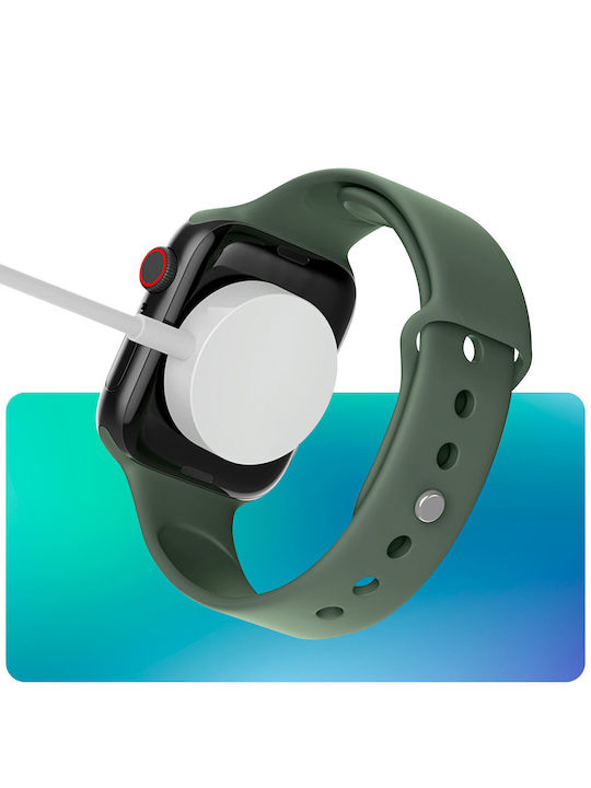Cablu de Încărcare Apple Watch Eficient și Sigur Lungime 1m Alb