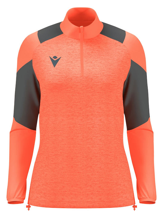 Women's Athletic Blouse Neon Coral, Anthracite