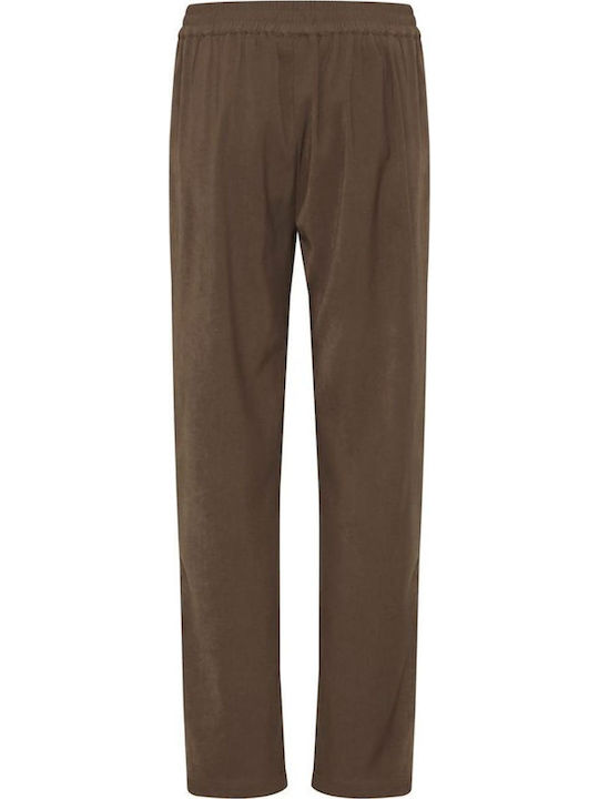 Damen Stoff Hose Brown