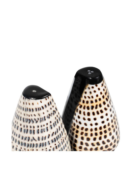 S Line Salt and Pepper Set Ceramic 2pcs