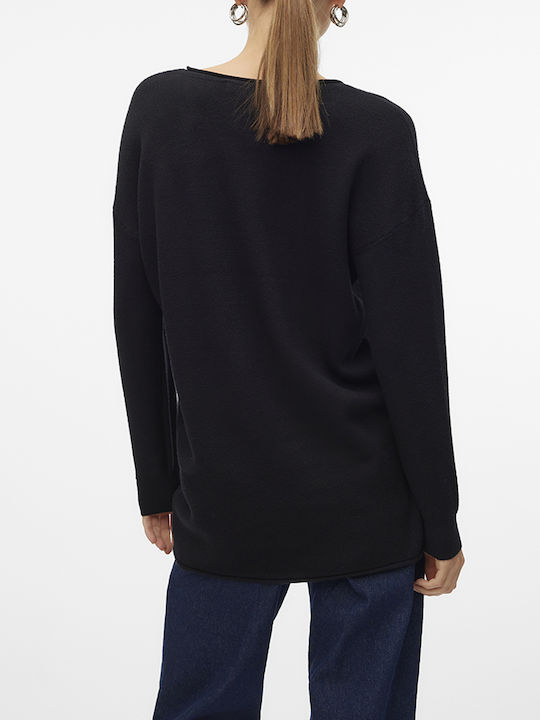Women's Long Sleeve Sweater Turtleneck Black