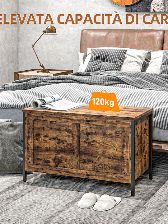 HomCom Dekorative Truhe Hölzernes Braun 80x40x49cm
