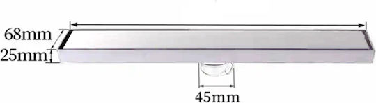Naron Siphon Boden mit Größe 60x8cm Gray