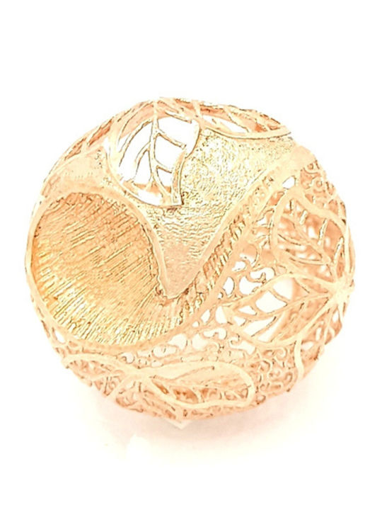 PS Silver Ring with Zircon made of Silver Gold Plated