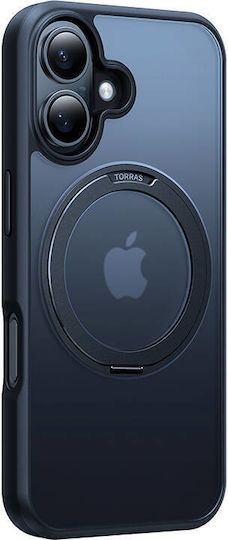 Torras Ostand Pro Umschlag Rückseite Silikon 1.5mm Schwarz (iPhone 16)