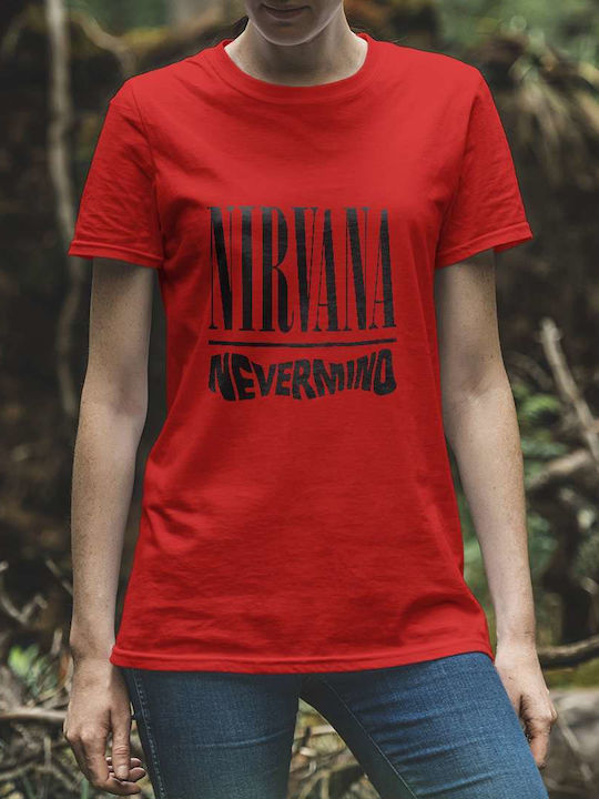 Small T-shirt Nirvana Κόκκινο Βαμβακερό