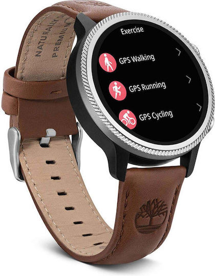 Timberland Trail Force S1 48mm Smartwatch with Heart Rate Monitor (Brown Leather Strap Gift Set)