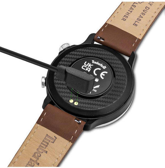 Timberland Trail Force S1 48mm Smartwatch with Heart Rate Monitor (Brown Leather Strap Gift Set)