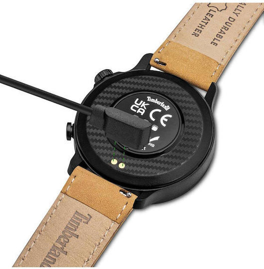 Timberland Trail Force S1 48mm Smartwatch με Παλμογράφο (Light Brown Leather Strap Gift Set)