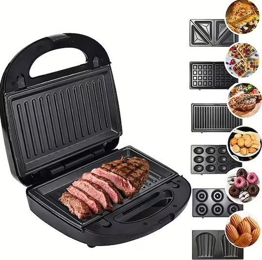 Raf Τοστιέρα με Αποσπώμενες Πλάκες για 2 Τοστ 800W Inox