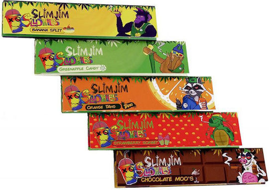 Slim Jim Cigarette Rolling Papers Slim King Size 32 sheets 25pcs Orange Tang