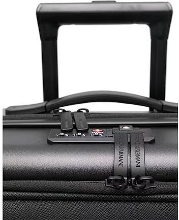 Emporio Armani Travel Suitcase Black with 4 Wheels