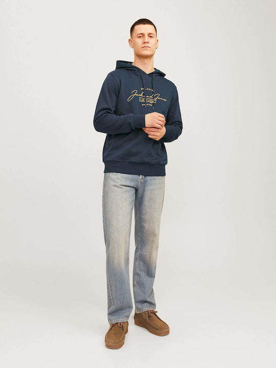 Jack & Jones Sweat Herren Sweatshirt mit Kapuze Blue