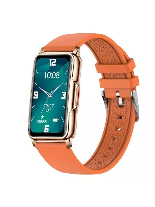 Women's Smart Bracelet Nubi H80 Pulse Calories Blood Pressure Bluetooth Notifications Pedometer Orange