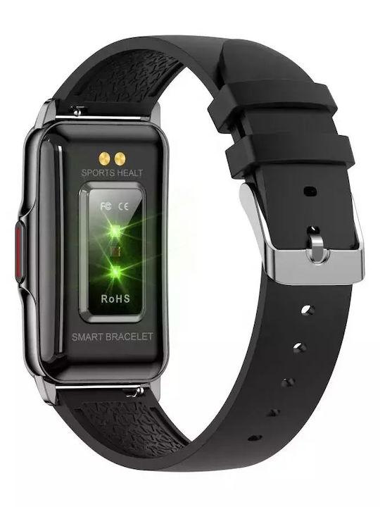 Women's Smart Bracelet Nubi H80 Pulse Calories Blood Pressure Bluetooth Notifications Pedometer Black