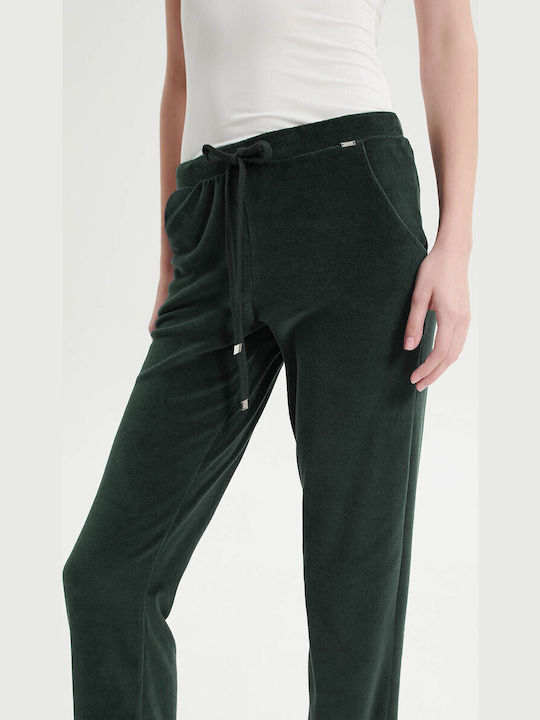 Vamp Winter Samt Damen Pyjama-Hose Black