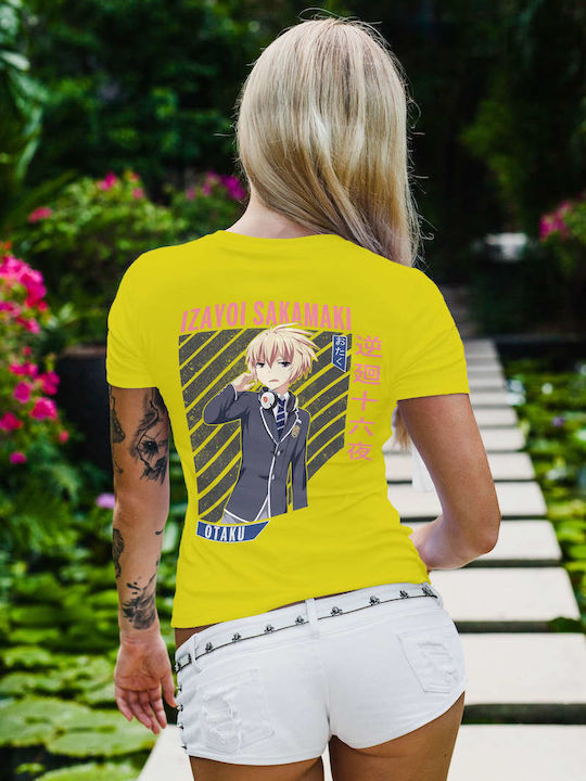 Izayoi Sakamaki Otaku T-shirt Yellow Cotton