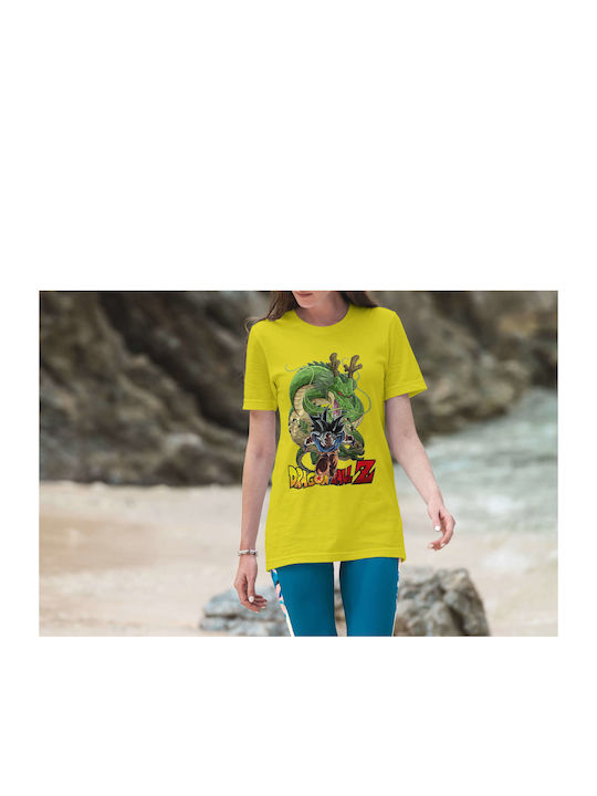 T-shirt Dragon Ball Yellow Cotton