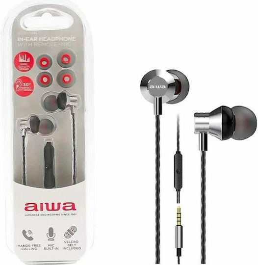 Aiwa 262-AIW-TM50SL In-Ear Freisprecheinrichtung Kopfhörer mit Stecker 3.5mm Gray