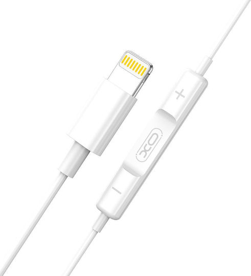 XO EP70 In-ear Handsfree Headphones with Connector Lightning White