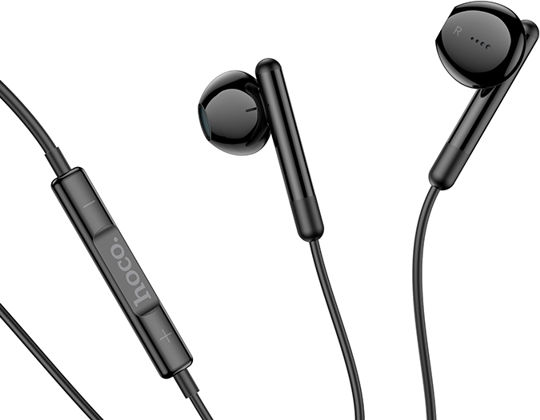 Hoco M93 In-ear Handsfree με Βύσμα USB-C Μαύρο