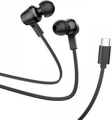 Hoco M86 In-ear Handsfree Ακουστικά με Βύσμα USB-C Μαύρο