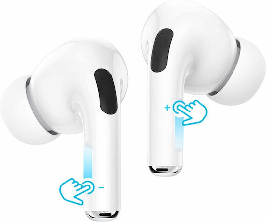 Hoco EW63 In-ear Bluetooth Handsfree Ακουστικά με Θήκη Φόρτισης Λευκά