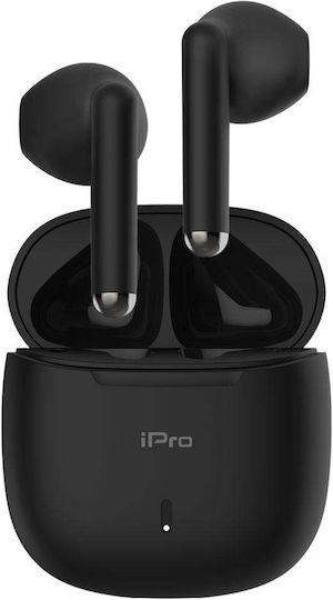 iPro TW100 In-ear Bluetooth Handsfree Ακουστικά με Θήκη Φόρτισης Μαύρα