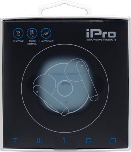 iPro TW100 In-ear Bluetooth Handsfree Earphones with Charging Case Light Blue