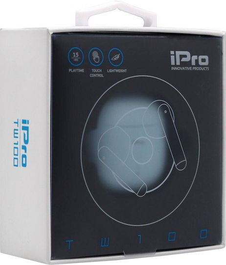 iPro TW100 In-ear Bluetooth Handsfree Earphones with Charging Case Light Blue
