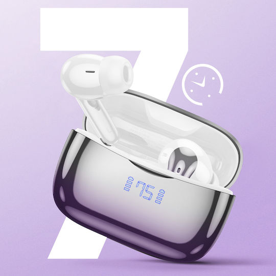 Hoco EQ16 In-ear Bluetooth Handsfree Earphones with Charging Case Purple Glaze