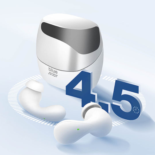 Blue Star BK92 In-ear Bluetooth Handsfree Căști cu Carcasă de Încărcare Alb