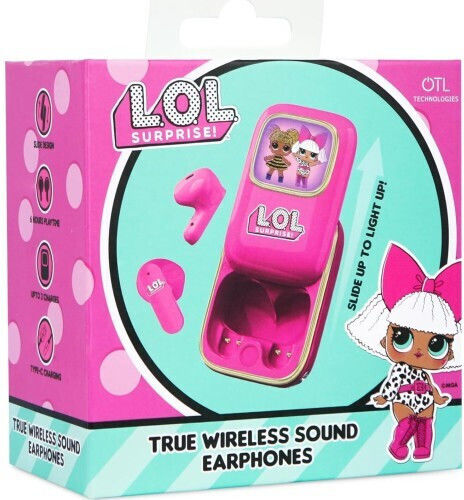 OTL LOL Surprise Slide In-ear Bluetooth Handsfree Ακουστικά με Θήκη Φόρτισης Ροζ