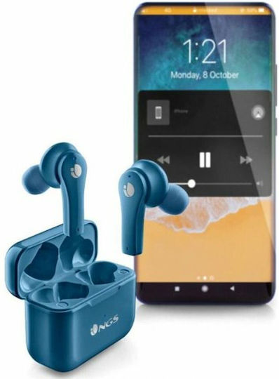 NGS Artica Bloom In-ear Bluetooth Handsfree Earphones with Charging Case Blue
