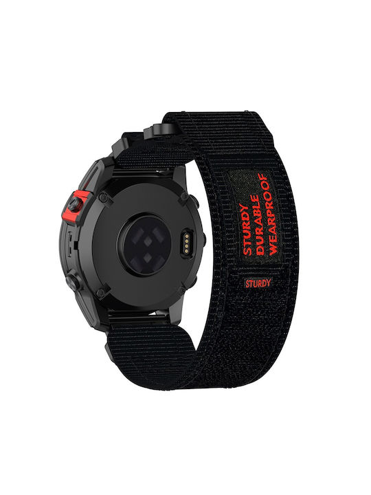 Techsuit Watchband Quickfit 20mm W057 Каишка Неръждаема стомана Черен (Гармин Инстинкт 2S)