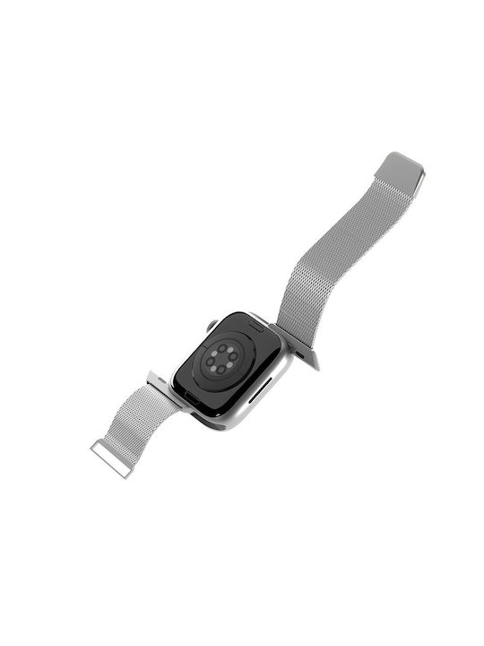 Puro Curea Oțel inoxidabil Gri (Apple Watch 44/45/46mm/Ultra 49mm)