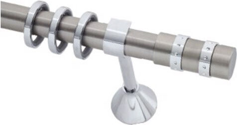 Anartisi Metallic Curtain Pole Ecstasy Single Φ25mm 200cm Nickel Satin