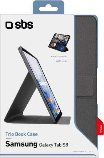 SBS Pro Flip Cover Neagră (Galaxy Tab S8 2021)