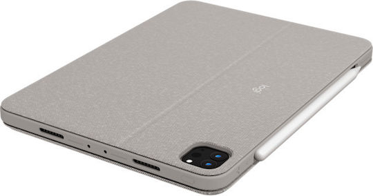 Logitech Combo Touch UK Flip Cover cu Tastatură în Engleză Marea Britanie Nisip (iPad Pro 2021 12.9") 920-010222
