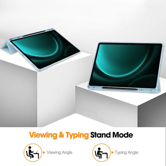 Techsuit Flip Cover Hellblau (Samsung Galaxy Tab S9 FE Plus)