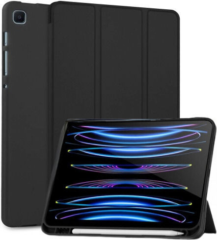 Techsuit Flip Cover Durabilă Neagră (Galaxy Tab S6 Lite 10.4)