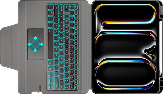 Techsuit Flip Cover mit Tastatur Schwarz für iPad Pro 2024 13"