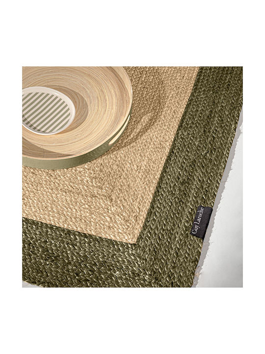 Guy Laroche Nest Rug Rectangular Summer from Jute Olive