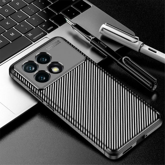 Techsuit Carbon Back Cover Πλαστικό Μαύρο (Xiaomi Poco F6 Pro)