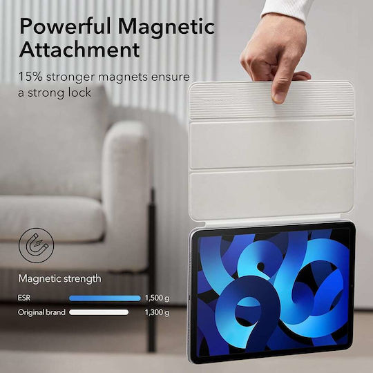 ESR Rebound Magnetic Flip Cover White (iPad Air 2013 9.7" / iPad Air 2020/2022 / iPad Pro 2018 11")